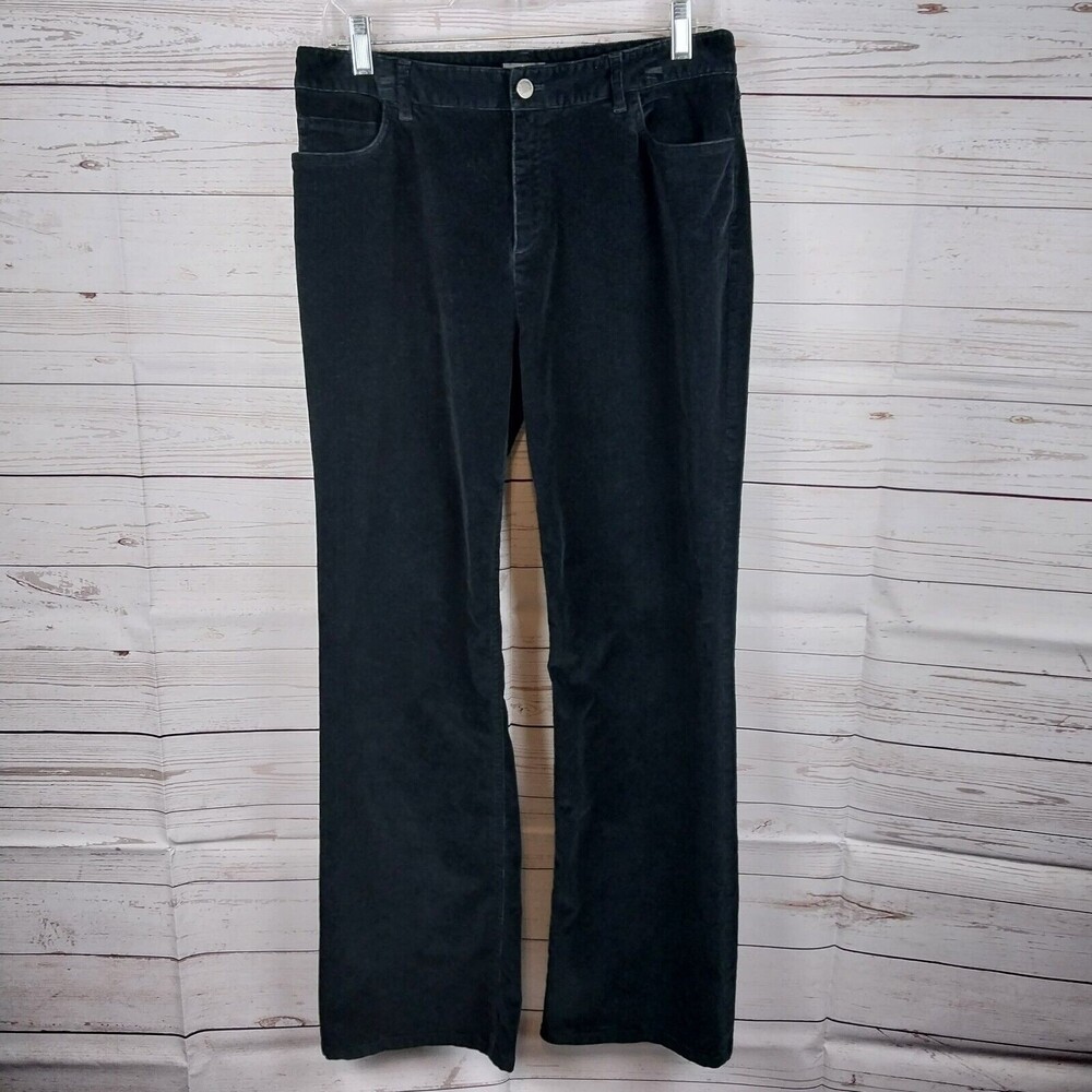 J Jill Corduroy Pants Black Women's Size 10 Stretch Straight Leg W32 x L32